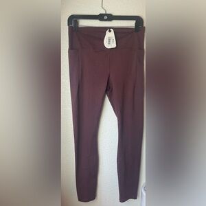 Prana Mid-Rise Heavana Pocket Legging in Deep Vino Heather